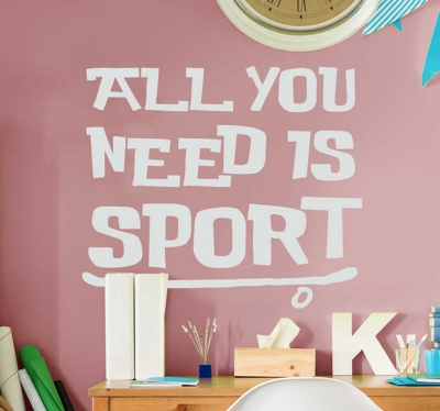 Sticker Citation Besoin de sport