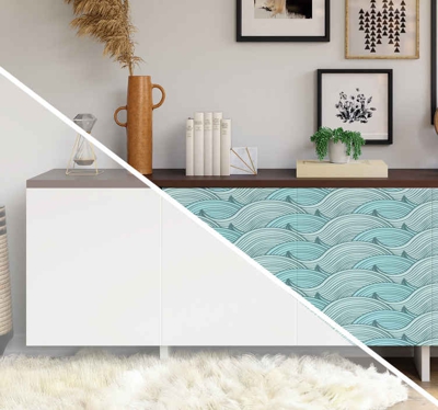 Sticker Pour Meuble Motifs Vague