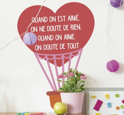 Sticker Mural Quand on est aimé