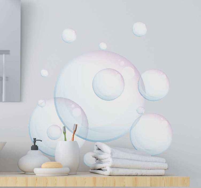 Sticker pour Salle de Bain Bulles