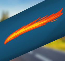 Autocollant Vélo flamme características