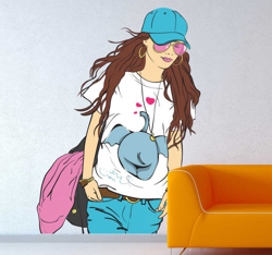Sticker femme style fashion en oferta