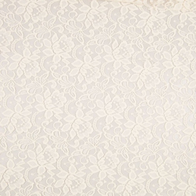 Tissu dentelle écru floral