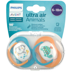Philips Avent ultra air Sucette 6-18 Mois Animals (Couleur non sélectionnable) en oferta