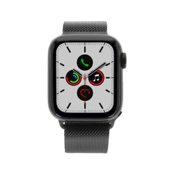 Apple Watch Series 5 - boîtier en acier inoxydable noir 40mm - bracelet milanais noir sidéral (GPS+Cellular) - neuf precio