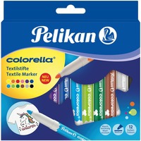 Colorella Textile marqueur indélébile Multicolore 12 pièce(s), Stylo