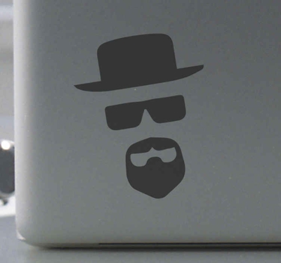 Sticker PC Homme avec des lunettes de soleil et de la barbe