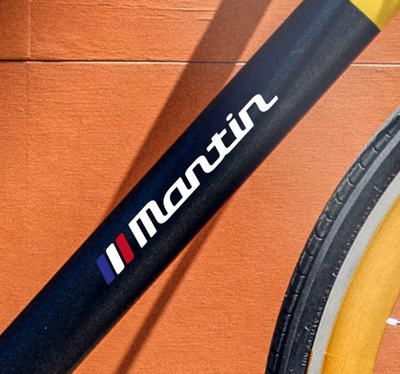 Autocollant Velo Drapeau france en rectangle et nom personnalisé