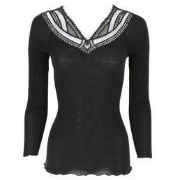 OSCALITO pull en laine et soie Macramé