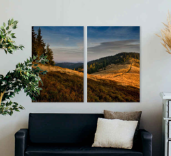 Tableau paysage Coucher de soleil au sentier de randonnée en polo precio