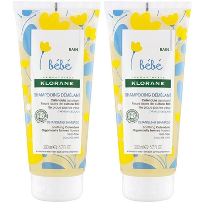 Klorane Bébé Bain Shampoing Démêlant au Calendula Bio