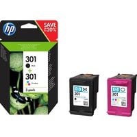 301 2-pack Black/Tri-color Original Ink Cartridges cartouche d''encre 2 pièce(s) Rendement standard Noir, Cyan, Magenta, Jaune