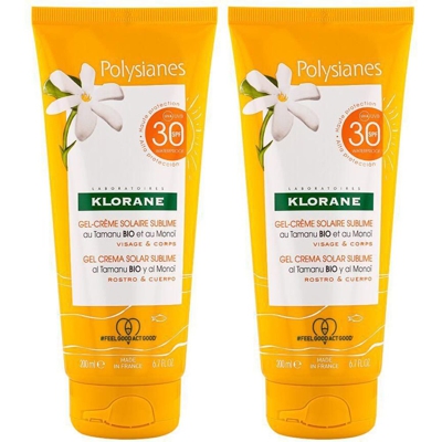 Klorane Gel-crème Solaire Sublime au Monoï et Tamanu BIO Spf50 Visage & Corps