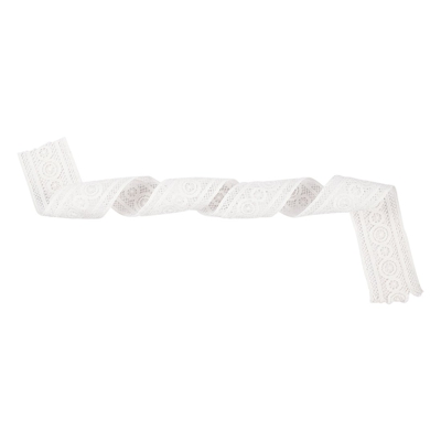 Ruban dentelle entre-deux blanc 40 mm