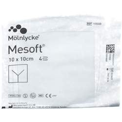 Mesoft Compresses Split Stérile 10cm x 10cm características