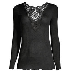 OSCALITO pull décolleté brodé en laine et soie Macramé características