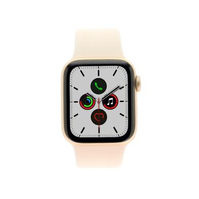 Apple Watch Series 5 - boîtier en acier inoxydable or 40mm - bracelet sport rose des sables (GPS+Cellular) - bon état