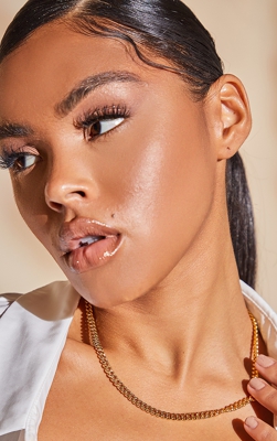 Collier à chaîne gourmette fine plaqué or, Doré