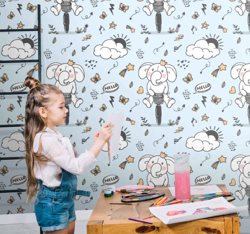 Tapisserie chambre Modèle de vélo d'équitation d'éléphant características