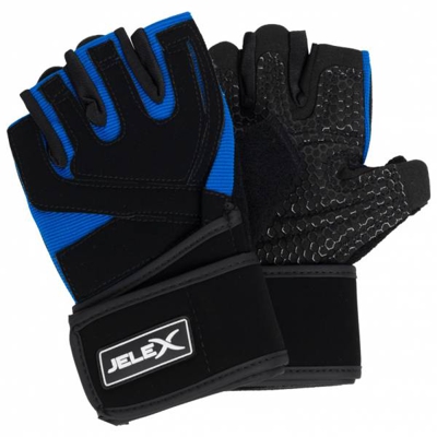 JELEX Power Gants d'entraînement rembourrés haut de gamme noir-bleu