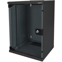 DN-10-09U-B étagère 9U Rack monté sur le mur Noir, Armoire informatique