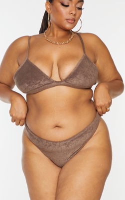 PLT Plus - Bas de maillot de bain en éponge marron, Brun