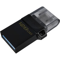 DataTraveler microDuo3 G2 lecteur USB flash 128 Go USB Type-A / Micro-USB 3.2 Gen 1 (3.1 Gen 1) Noir, Clé USB