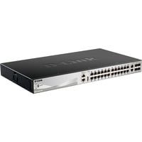 DGS-3130-30PS Géré L3 Gigabit Ethernet (10/100/1000) Connexion Ethernet, supportant l''alimentation via ce port (PoE) Noir, Gris, Commutateur