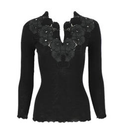 OSCALITO pull décolleté brodé en laine et soie Macramé precio