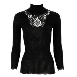 OSCALITO pull col roulé en laine et soie Macramé en oferta