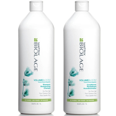 Matrix Biolage advanced VolumeBloom Duo Shampoing (1000ml) et Soin Revitalisant (1000ml)