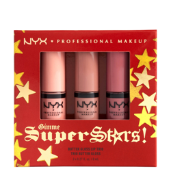 NYX Professional Makeup Gimme Super Stars! Butter Gloss Lip Trio Light Nude Gift Set características