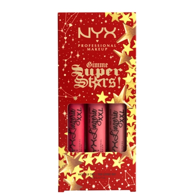 NYX Professional Makeup Gimme Super Stars! Matte Lipstick Trio Warm Berries Gift Set