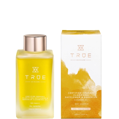 TRUE Skincare Certified Organic Clarifying Safflower and Geranium Cleansing Oil 100ml