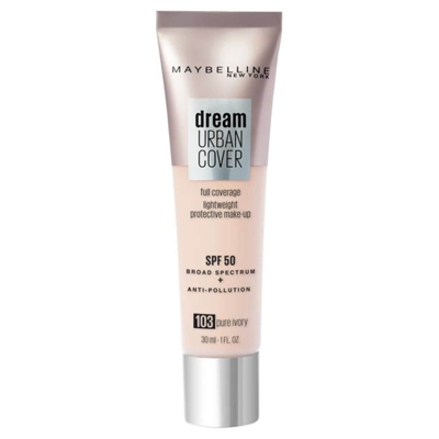 Maybelline Dream Urban Cover SPF50 Foundation 121ml (Various Shades) - 103 Pure Ivory