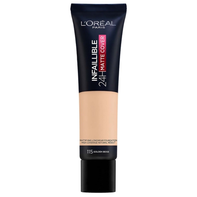 L'Oréal Paris Infallible 24hr Matte Cover Foundation 35ml (Various Shades) - 115 Golden Beige