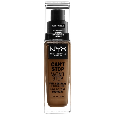 Fond de Teint 24 Heures Can't Stop Won't Stop NYX Professional Makeup (différentes teintes disponibles) - Warm Mahogany