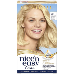 Clairol Nice' n Easy Crème Natural Looking Oil Infused Permanent Hair Dye 177ml (Various Shades) - SB1 Ultra Light Natural Beach Blonde en oferta