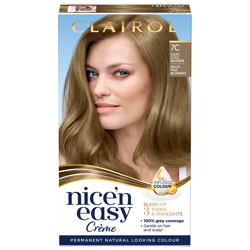 Clairol Nice' n Easy Crème Natural Looking Oil Infused Permanent Hair Dye 177ml (Various Shades) - 7C Dark Cool Blonde en oferta