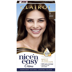 Clairol Nice' n Easy Crème Natural Looking Oil Infused Permanent Hair Dye 177ml (Various Shades) - 5 Medium Brown en oferta