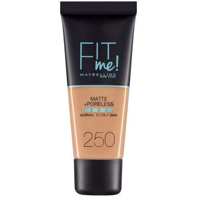 Fit Me! Maybelline Fond de Teint Matte + Poreless 30 ml (différentes teintes disponibles) - 250 Sun Beige