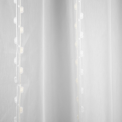 Tissu voile jacquard blanc grande largeur