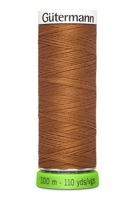 Bobine de fil recyclé rPET 100m universel / points déco fins ocre 448 - Gutermann
