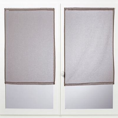 Paire de voilages Mémoire beige uni