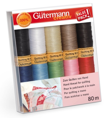 Set de 10 bobines de fil spécial quilting - Gutermann