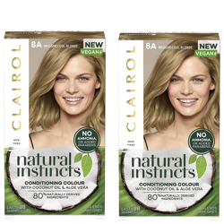 Clairol Natural Instincts Semi-Permanent No Ammonia Vegan Hair Dye Duo (Various Shades) - 8A Medium Cool Blonde precio