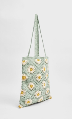 Stradivarius Sac Cabas En Crochet Vert Olive 103