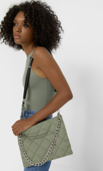 Stradivarius Sac Besace En Tissu Avec Chaîne Kaki 103 características