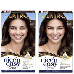 Clairol Nice' n Easy Crème Natural Looking Oil Infused Permanent Hair Dye Duo (Various Shades) - 5 Medium Brown características