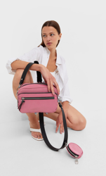Stradivarius Sac Bandoulière À Fermetures Éclair Rose Pâle 103 precio